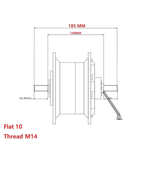 10 Inch Electric Scooter Motor 52V 60V 1600W 3000W Hub Motor Suitable For E-bike Electric Scooters