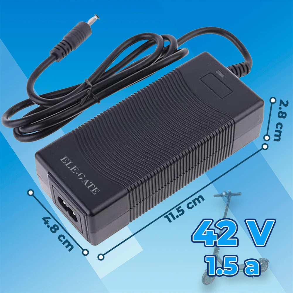42V 1.5A High-Efficiency Wall Charger For Electric Scooter CH.106 Smart Balance Battery Power Supply 63W Input 100-240V Black Pl