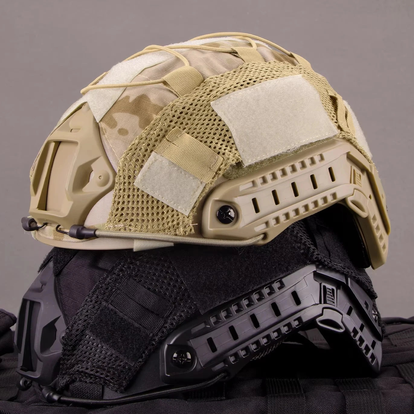 ZLang FAST SF Carbon Fiber Tactical Helmet Cover Elastic Rope Helmet Cover for Outdoor Sports CS Game Helmet Covers Unisex