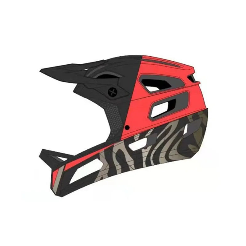 New Design DUAL SPORT Full Face MTB Helmet for Adult Unisex Safety Protection with 16 Air Vents
