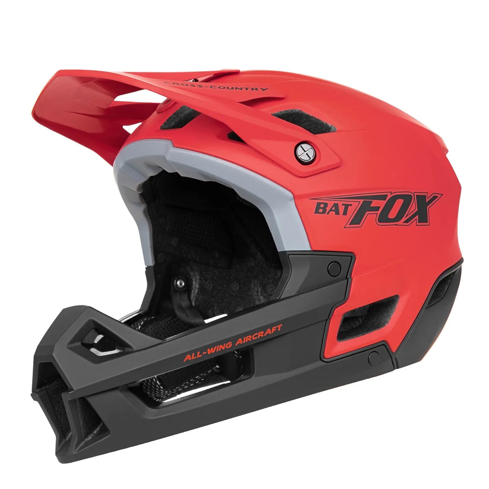 BATFOX Full Face Helmet CE EN1078/CPSC/ASTM Compliant PC+EPS Material Integrally-Molded for Downhill Mountain Bike Riding