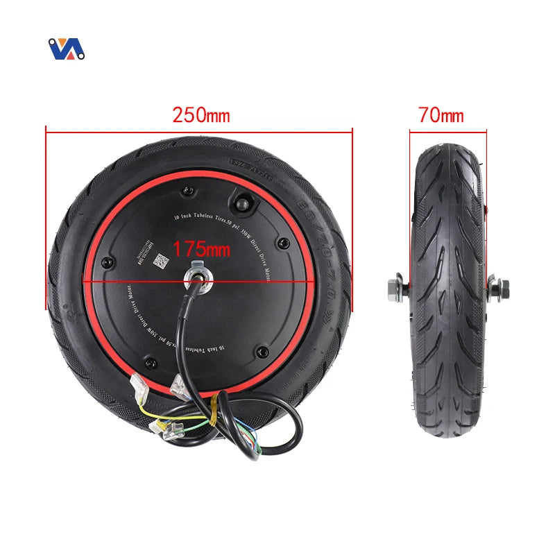 New Image EU Stock 36V 350W for MI M365 Pro Accessories E-Scooter Motor Hub and Wheel Tires Scooter Parts Electric Scooter Motor