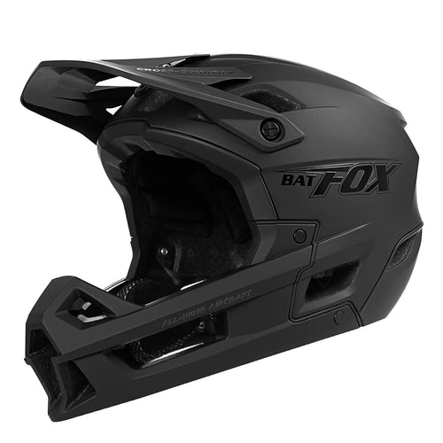 BATFOX Full Face Helmet CE EN1078/CPSC/ASTM Compliant PC+EPS Material Integrally-Molded for Downhill Mountain Bike Riding