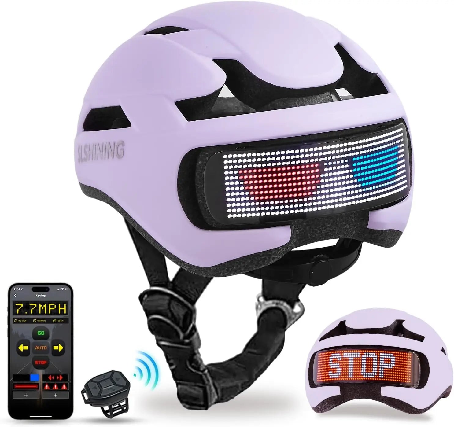 High Quality Lightweight Adjustable 360° High Visibility LED Display Bicycle Helmet Smart APP Controlled Turn Helmet Helmets
