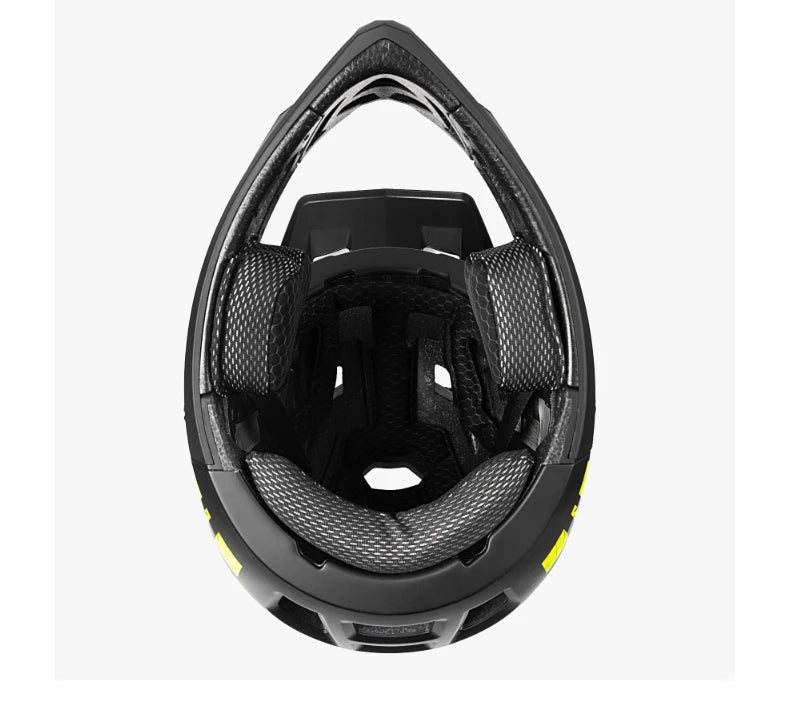 BATFOX Full Face Helmet CE EN1078/CPSC/ASTM Compliant PC+EPS Material Integrally-Molded for Downhill Mountain Bike Riding