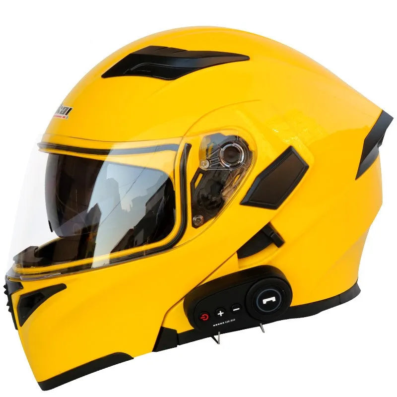 Windproof Fog-Proof Warm Motorcycle Helmet Full Face Electronic Bike Motorcycle Helmet With Adjustable Vents