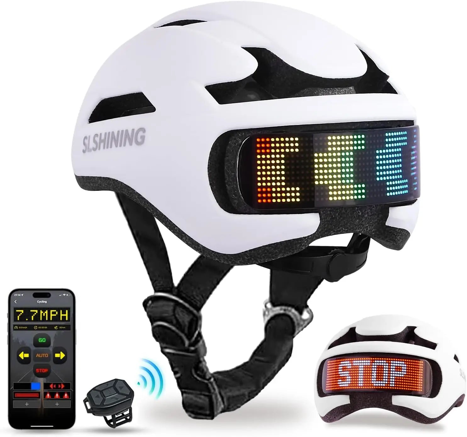 High Quality Lightweight Adjustable 360° High Visibility LED Display Bicycle Helmet Smart APP Controlled Turn Helmet Helmets