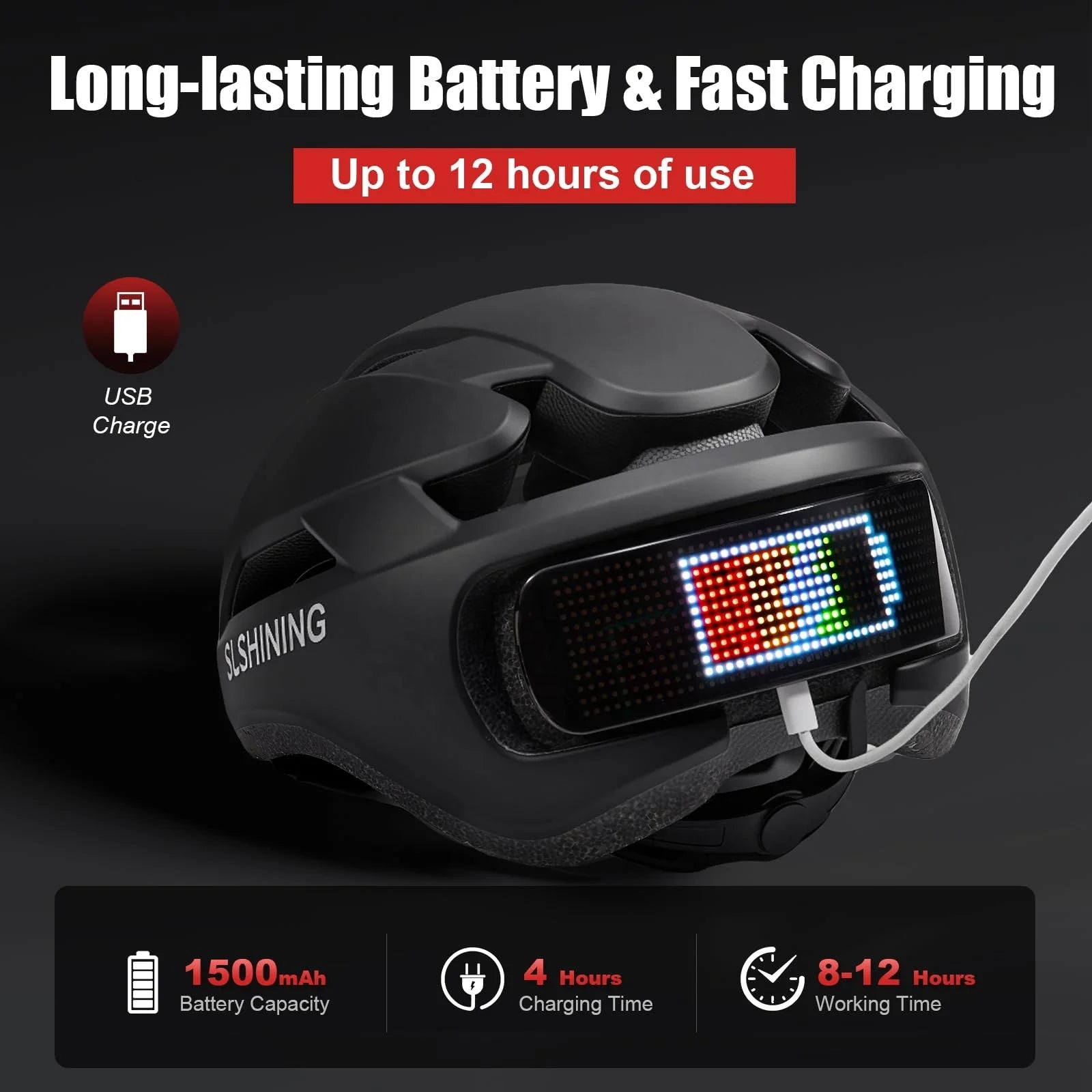 High Quality Lightweight Adjustable 360° High Visibility LED Display Bicycle Helmet Smart APP Controlled Turn Helmet Helmets