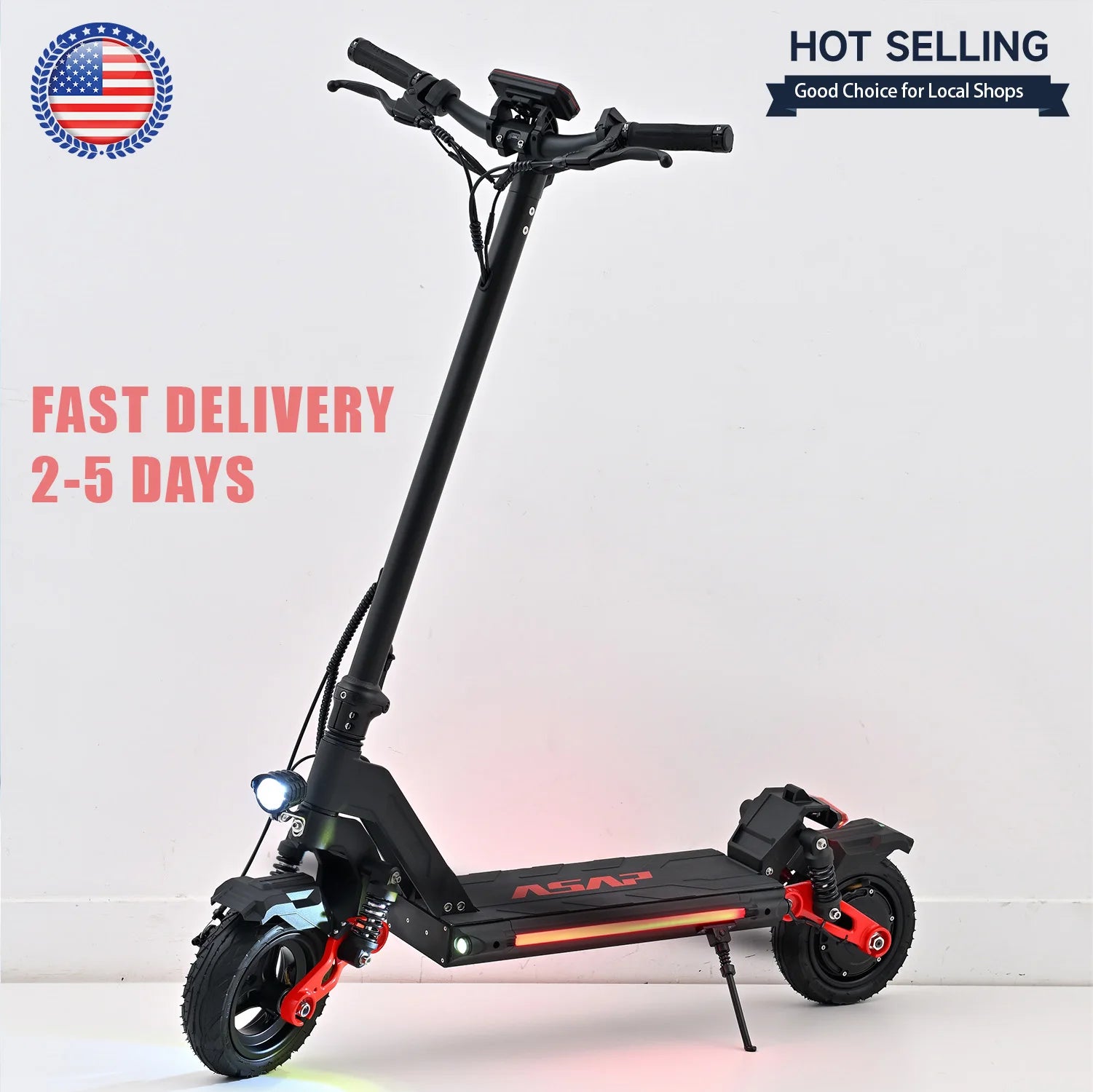 ASAP9 48V 500W Electric Scooter 9 Inch Tires Fast Delivery Foldable Adult Commuter EU US Stock Free Shipping E-scooter