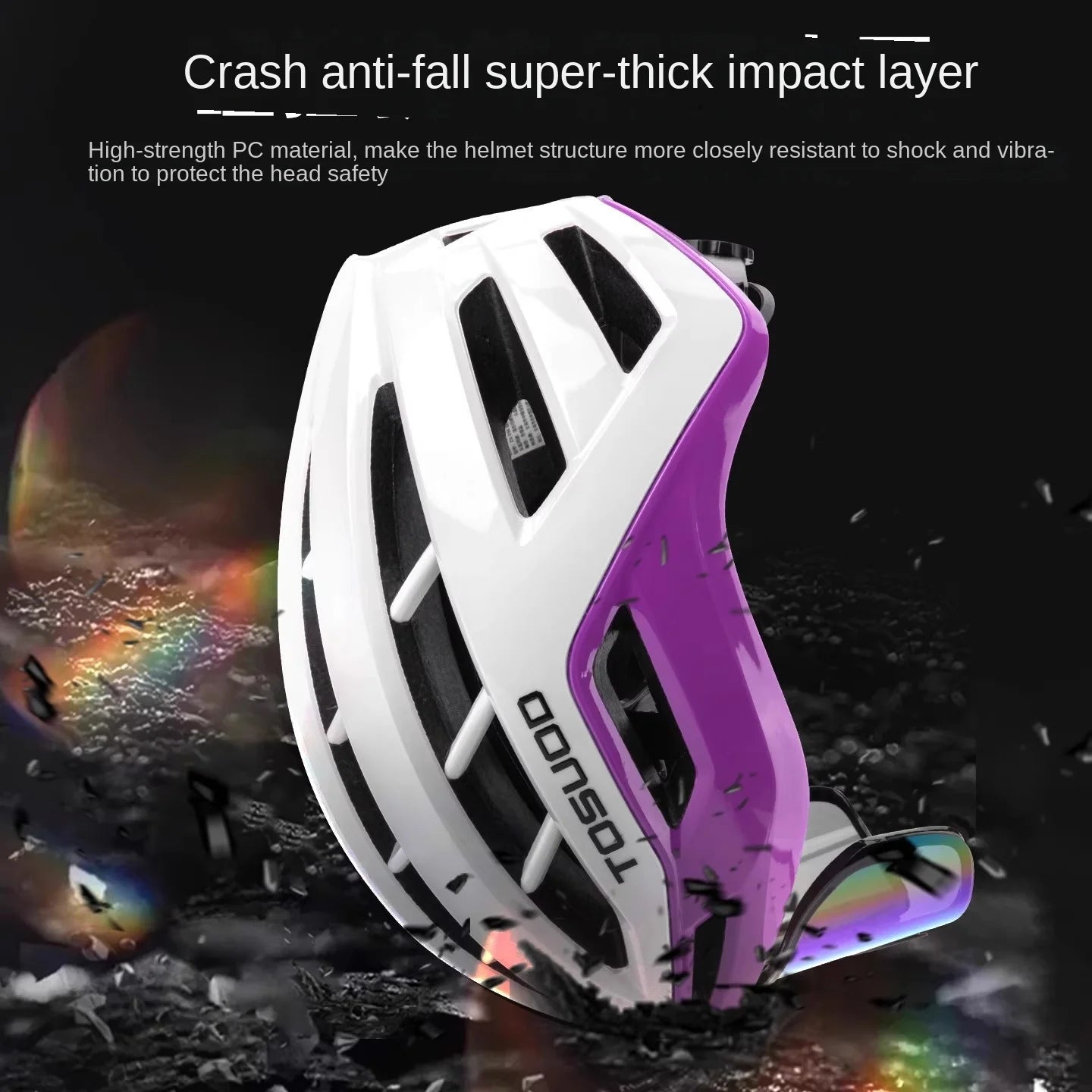 TOSUOD Dual Sport Bicycle Helmet with Magnetic Goggles Outdoor Road Mountain Bike Safety Equipment for Outdoor Riding