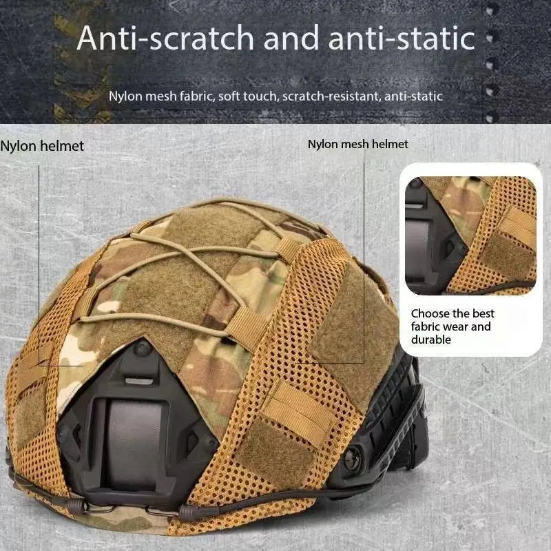 ZLang FAST SF Carbon Fiber Tactical Helmet Cover Elastic Rope Helmet Cover for Outdoor Sports CS Game Helmet Covers Unisex
