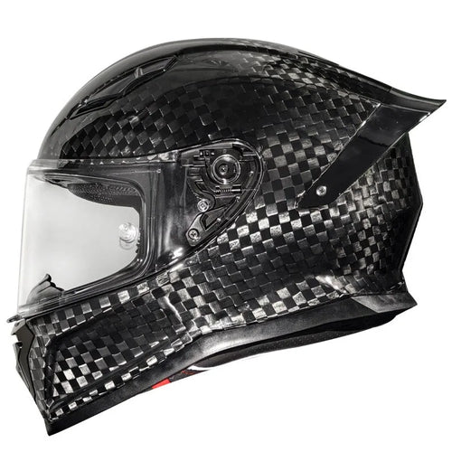 3C Certified Lightweight Full-Face Carbon Fiber Helmet with for Bluetooth for Men and Women All-Season Safety Motorcycling Gear