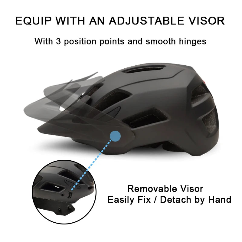 Adjustable Road Bike Cycling Helmet for Bicycle Riding Biking Custom MTB Helmet Unisex Dirt Bike Helmet with LED Light