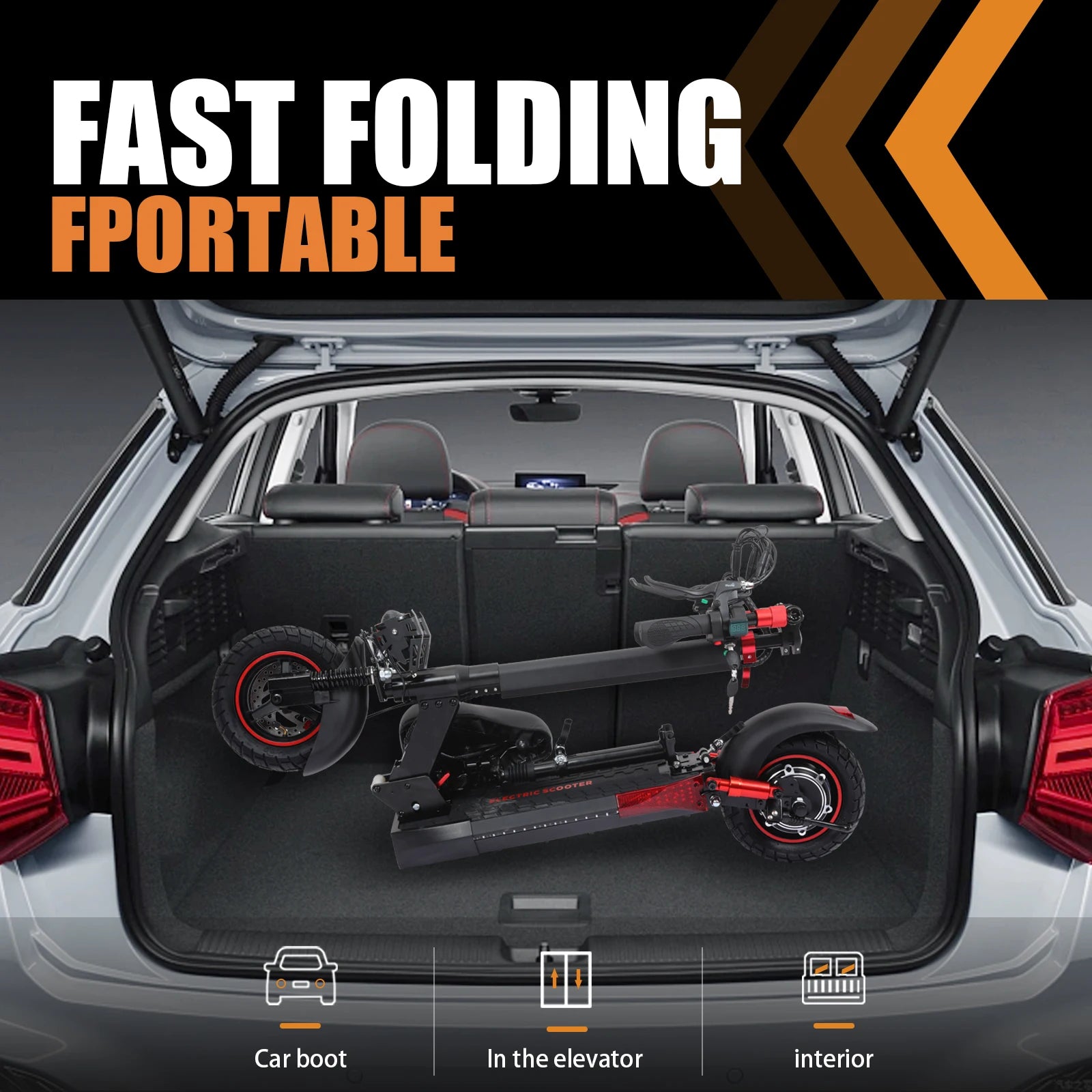 J01scooter EU Warehouse Adult Electric Scooter | Foldable Off-Road E-Scooter | High-Power Motor Electric Bicycle for Adults