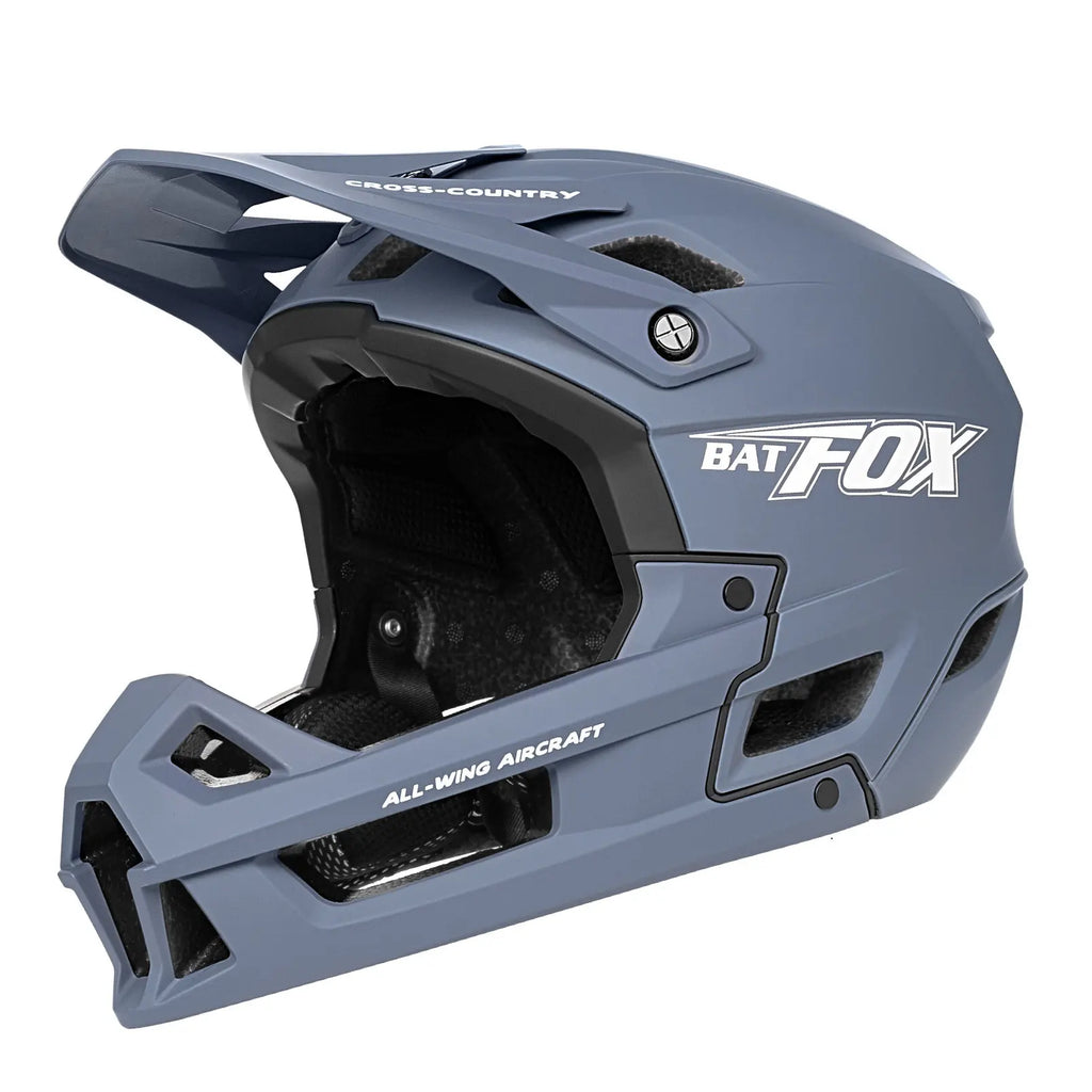 BATFOX Full Face Helmet CE EN1078/CPSC/ASTM Compliant PC+EPS Material Integrally-Molded for Downhill Mountain Bike Riding