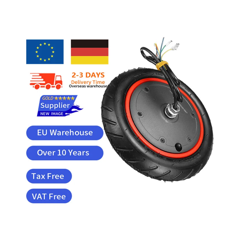 New Image EU Stock 36V 350W for MI M365 Pro Accessories E-Scooter Motor Hub and Wheel Tires Scooter Parts Electric Scooter Motor