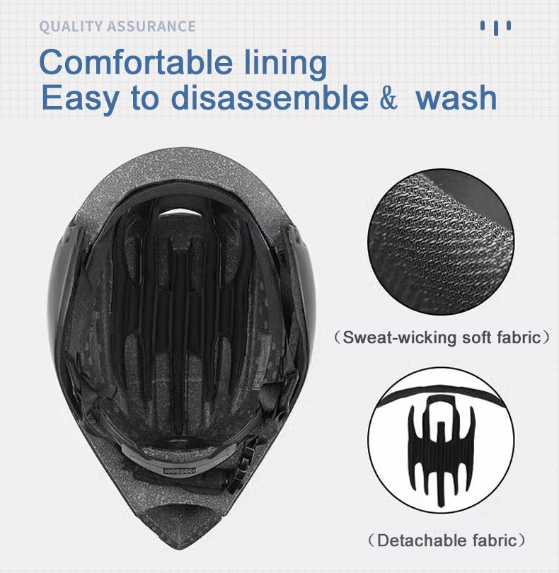 Professional Triathlon League Time Trial Helmets Road Bike Cycling aero Pneumatic Helmet with Magnetic Goggles