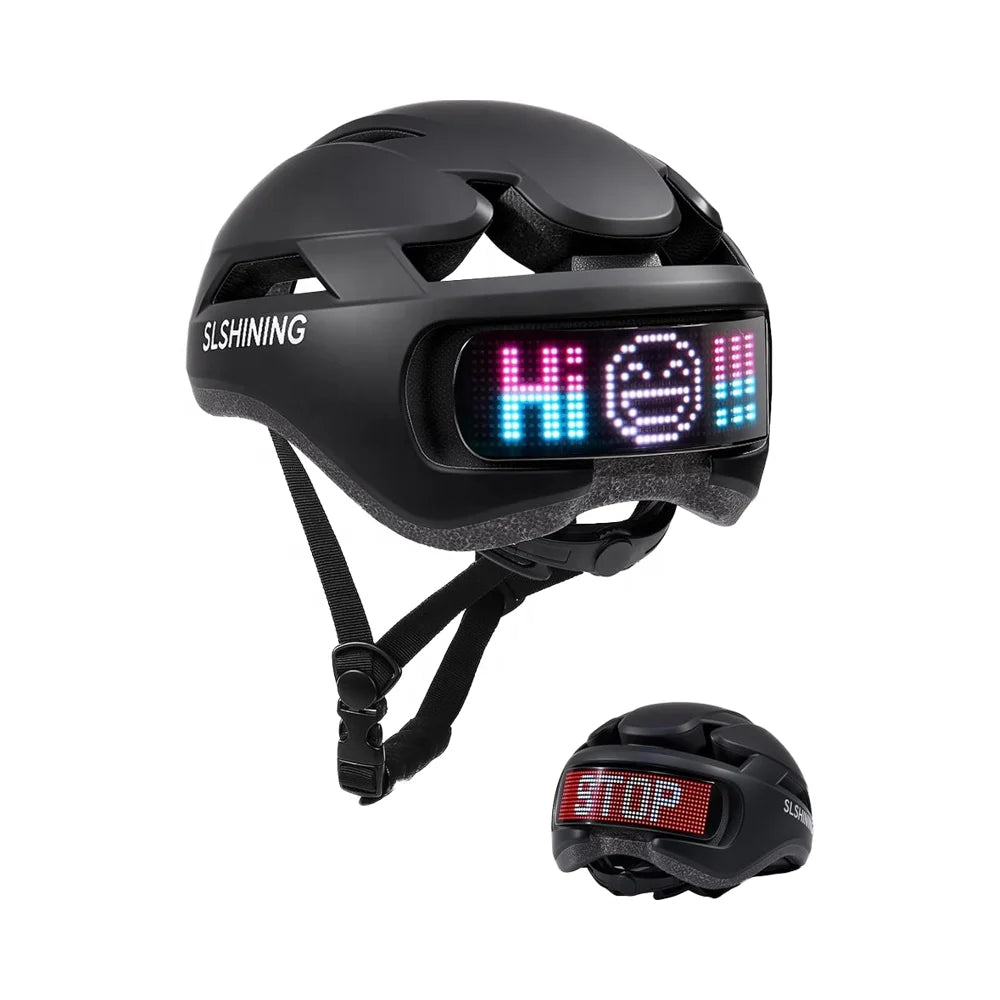 High Quality Lightweight Adjustable 360° High Visibility LED Display Bicycle Helmet Smart APP Controlled Turn Helmet Helmets