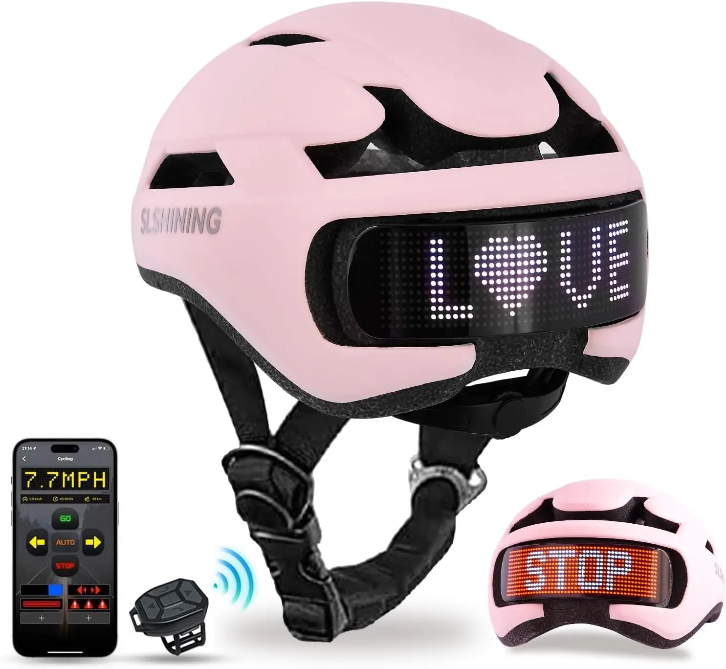 High Quality Lightweight Adjustable 360° High Visibility LED Display Bicycle Helmet Smart APP Controlled Turn Helmet Helmets