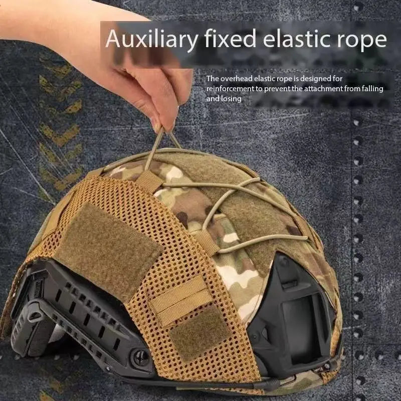 ZLang FAST SF Carbon Fiber Tactical Helmet Cover Elastic Rope Helmet Cover for Outdoor Sports CS Game Helmet Covers Unisex