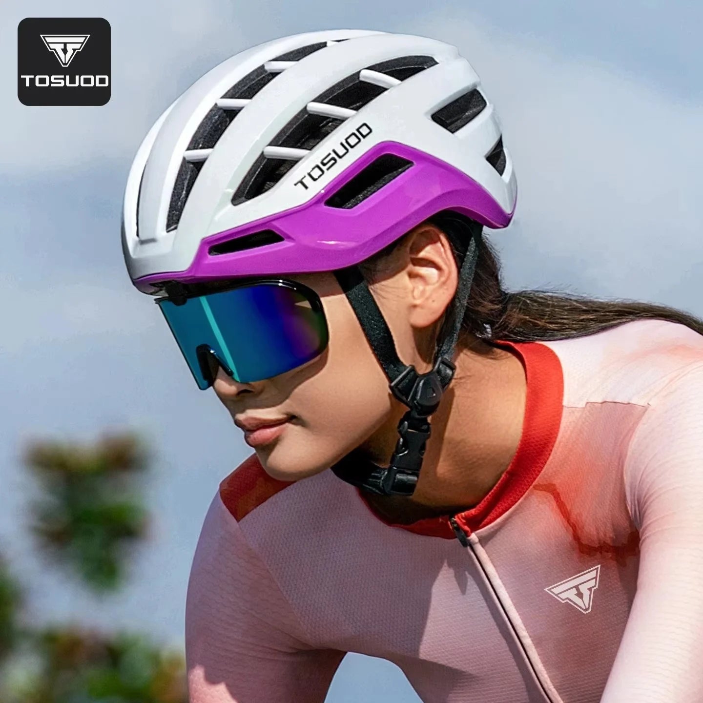 TOSUOD Dual Sport Bicycle Helmet with Magnetic Goggles Outdoor Road Mountain Bike Safety Equipment for Outdoor Riding