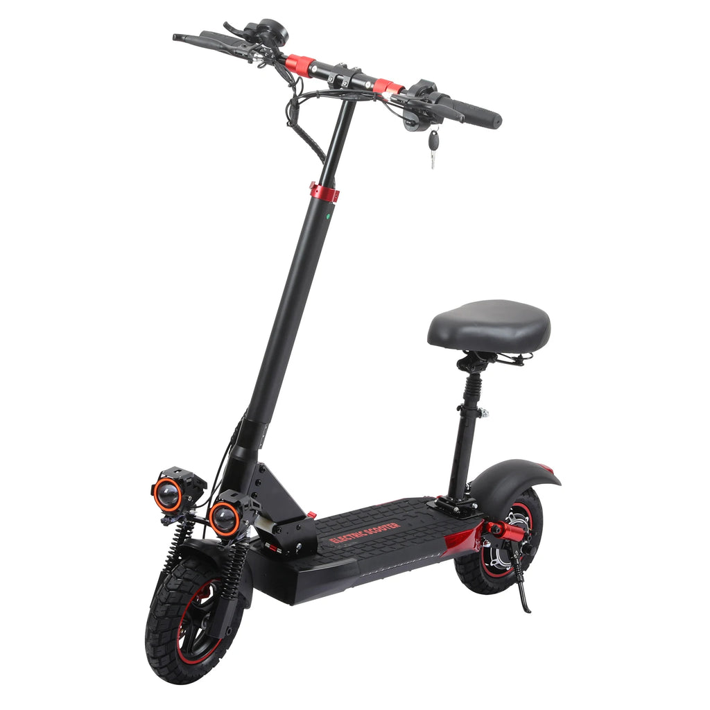 EU UK US CA Warehouse EScooter 800W - 10" Off-Road Tires Triple Suspension 45km/h, 55km Range, Foldable & IPX5 Electric Scooter