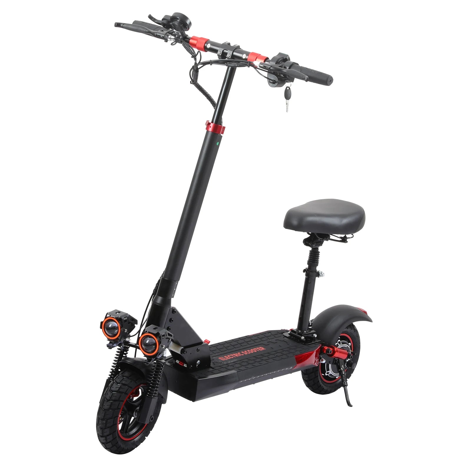 EU UK US CA Warehouse EScooter 800W - 10" Off-Road Tires Triple Suspension 45km/h, 55km Range, Foldable & IPX5 Electric Scooter