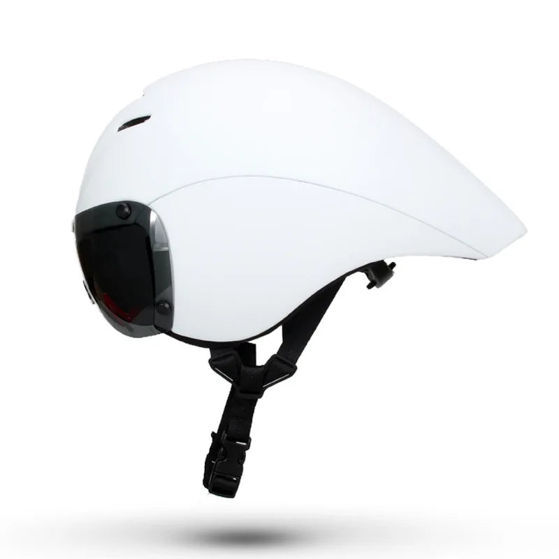 Professional Triathlon League Time Trial Helmets Road Bike Cycling aero Pneumatic Helmet with Magnetic Goggles