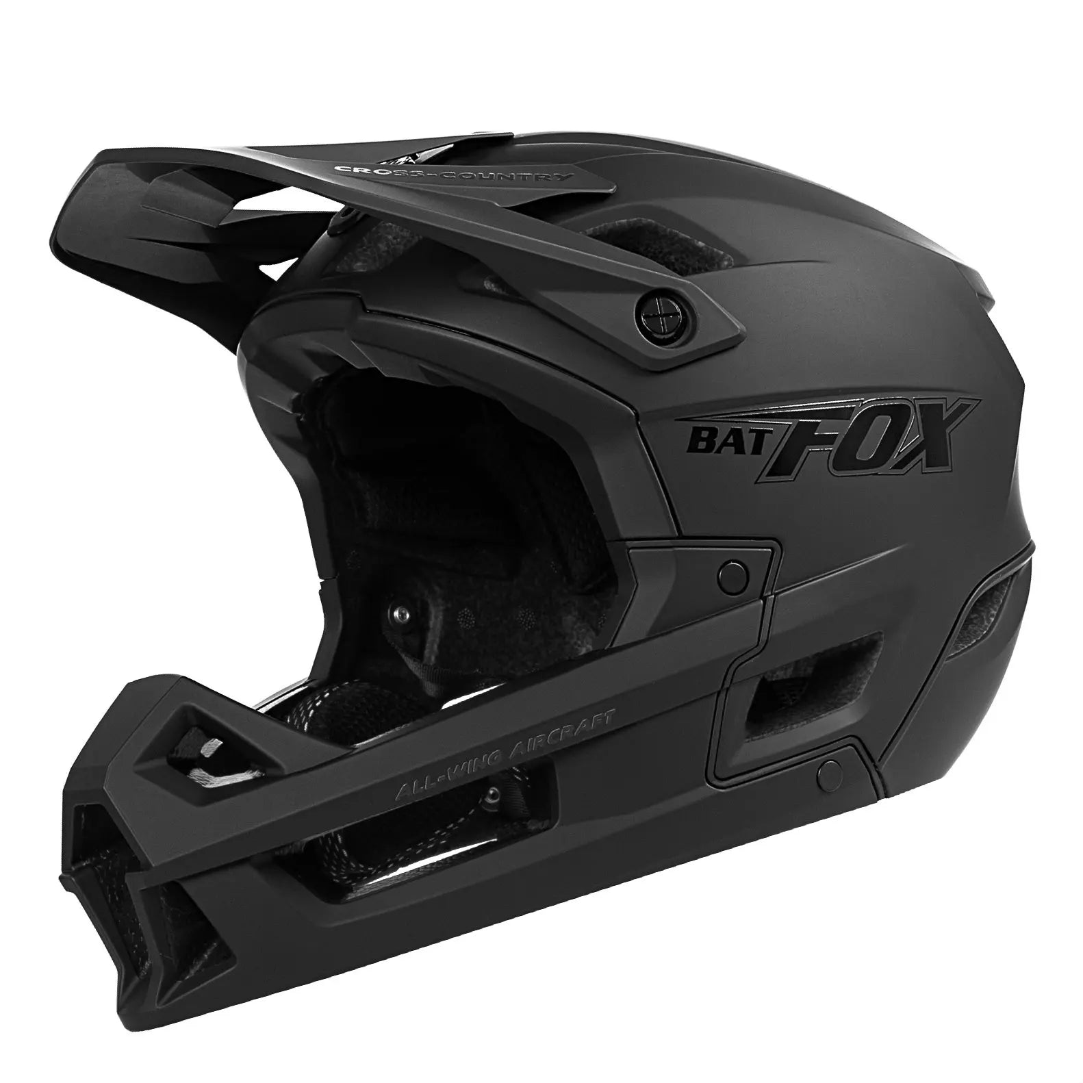BATFOX Full Face Helmet CE EN1078/CPSC/ASTM Compliant PC+EPS Material Integrally-Molded for Downhill Mountain Bike Riding