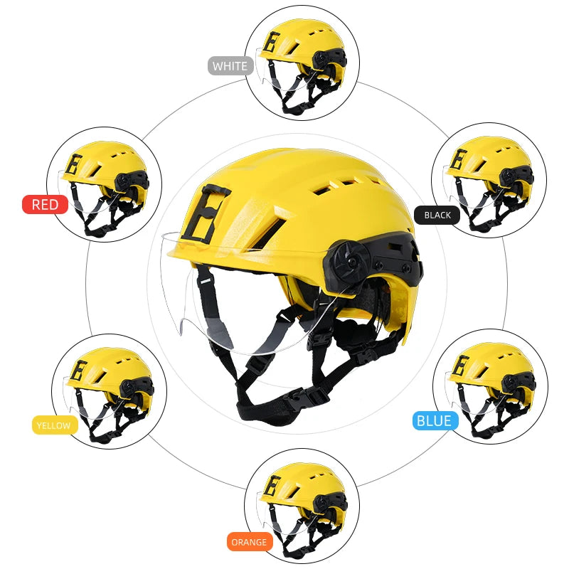 OSCR Dual Sport SAR Helmet with VAS Shroud Nylon ARC Rail & ABS Body TB1452 Hard Usage Safety Helmet