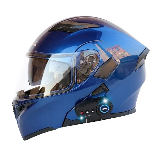 Windproof Fog-Proof Warm Motorcycle Helmet Full Face Electronic Bike Motorcycle Helmet With Adjustable Vents